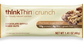Think Thin Chocolate Dipped Mixed Nuts Crunch Bar