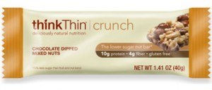 Think Thin Chocolate Dipped Mixed Nuts Crunch Bar