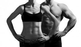 112_62993(101).jpg Bodybuilding. Strong man and a woman posing.