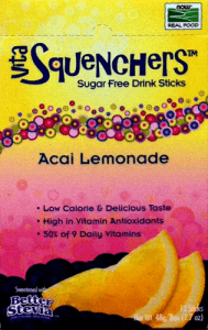 Vita-Squenchers Acai Lemonade Stevia Sweetened Sugar Free Drink Mix Sticks by Now Foods