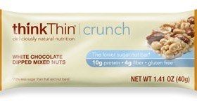 Think Thin White Chocolate Dipped Mixed Nuts Crunch Bar Think Thin White Chocolate Dipped Mixed Nuts Crunch Bar