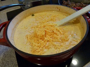 Adding cheddar is optional, but highly delicious.