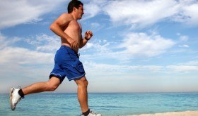 Exercising on the Beach Exercising on the Beach