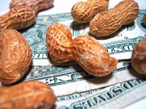 Food budgets aren't peanuts any more.