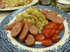 Looks like it takes hours, but quicker than a delivery pizza and one of the most economical meals of the year when you take advantage of sales on smoked sausage! Looks like it takes hours, but quicker than a delivery pizza and one of the most economical meals of the year when you take advantage of sales on smoked sausage!