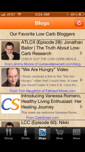 Low Carb Dining App Blogs