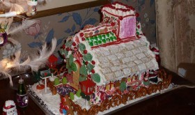 In our low carb, holiday house, all the high carbage holiday candy and snack crackers get adhered to the annual gingerbread house - which does not get eaten!