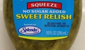 Mt. Olive Squeeze No Sugar Added Sweet Relish with Splenda 10 oz. Mt. Olive Squeeze No Sugar Added Sweet Relish with Splenda 10 oz.