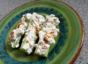 Susie Snax #6 - Olive Cream Cheese Celery Sticks