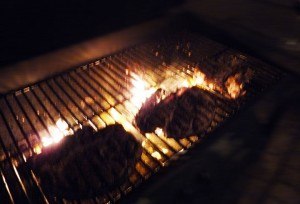 Lamb chops on the grill. Lamb chops on the grill.