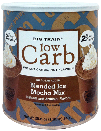 Mocha Big Train Low Carb Blended Ice Mix 2 Lb. Tub