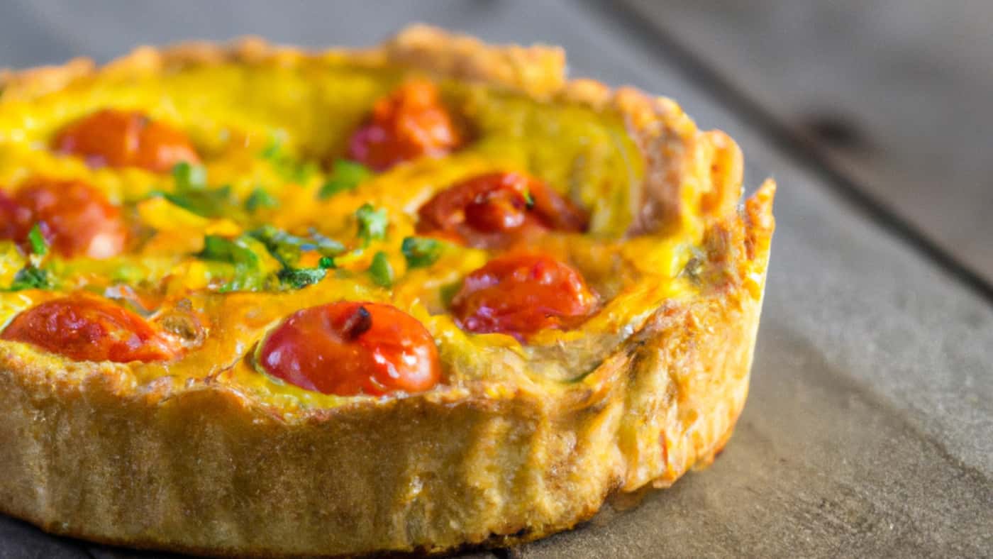 Tomato And Spring Onion Quiche