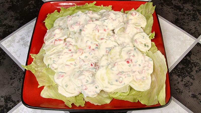 Low-Carb Festive Creamy Cucumber Salad