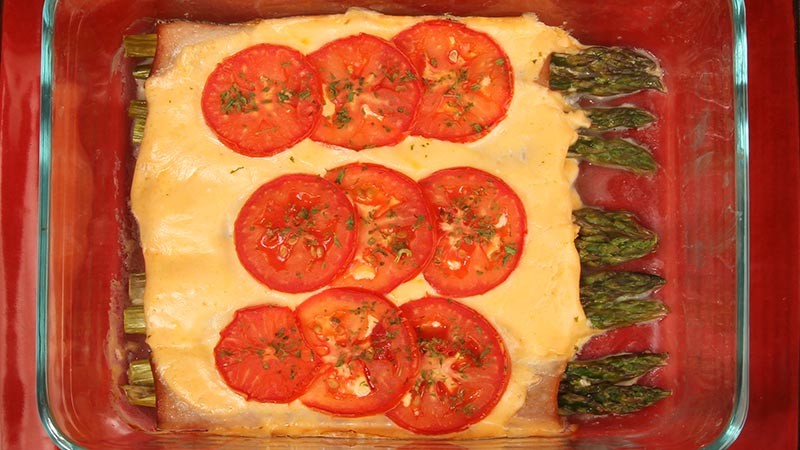 Low-Carb Turkey and Asparagus Roll Up Casserole Recipe