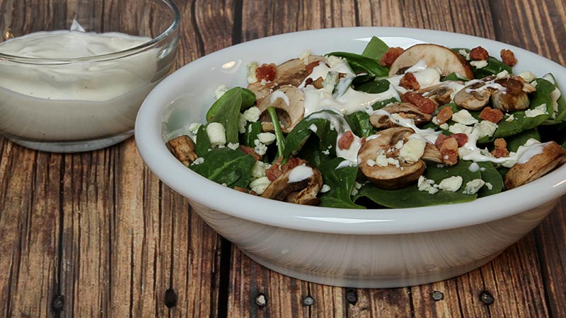 Zesty Spinach Salad with Bleu Cheese Recipe