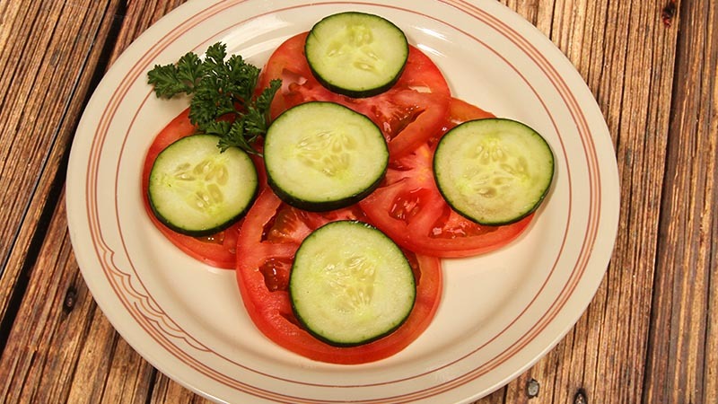 Low-Carb Gluten-Free Dijon-Garlic Tomato and Cucumber Recipe