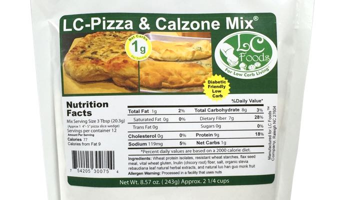 Low Carb Pizza and Calzone Mix by LC Foods