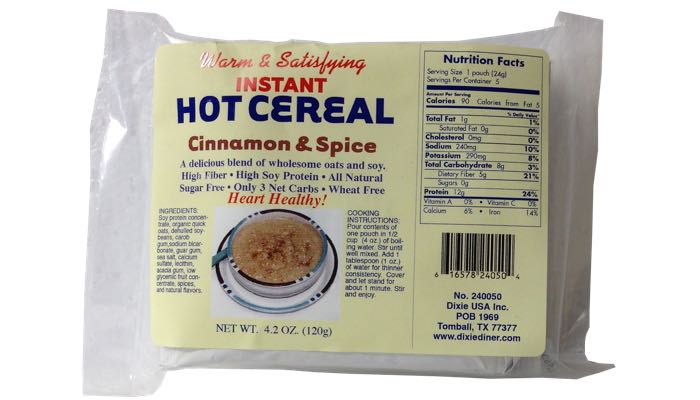 Dixie Carb Counters Cinnamon & Spice Hot Cereal