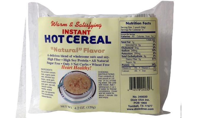 Dixie Carb Counters Natural Hot Cereal