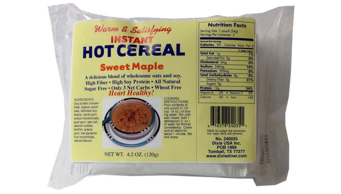 Dixie Carb Counters Sweet Maple Hot Cereal