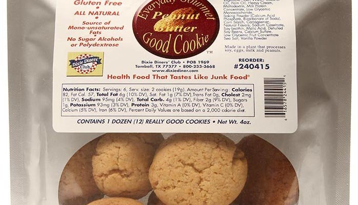 Dixie Carb Counters Peanut Butter Good Cookies