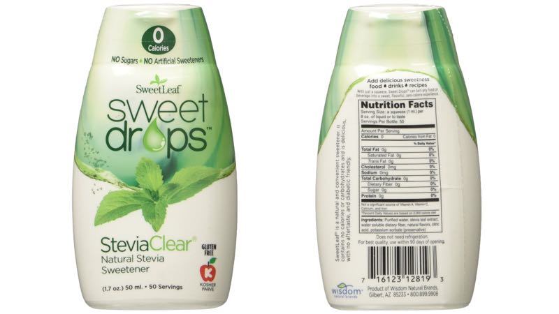 SweetLeaf SteviaClear Sweet Drops Liquid Stevia Sweetener