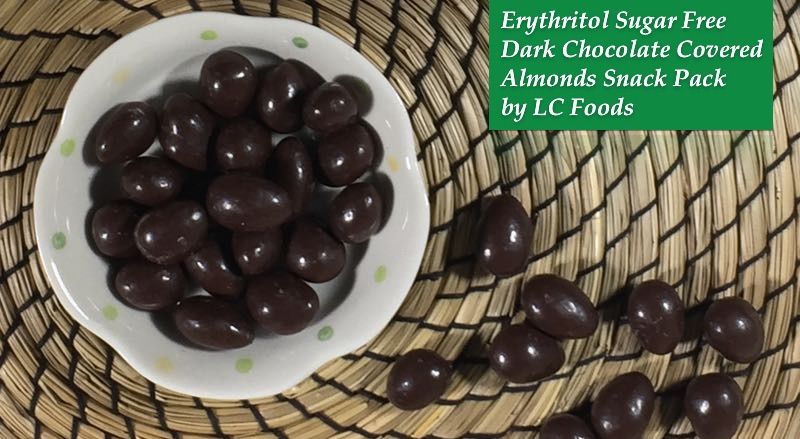 Erythritol Sugar Free Dark Chocolate Covered Almonds Snack Pack