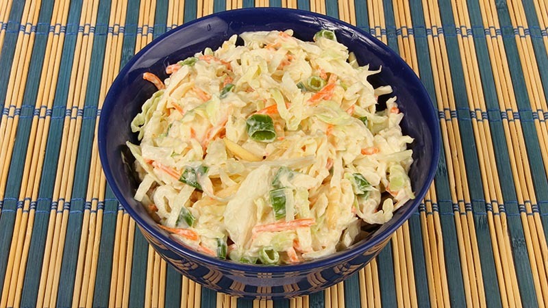 Crunchy Keto Low-Carb Coleslaw with Almonds Recipe