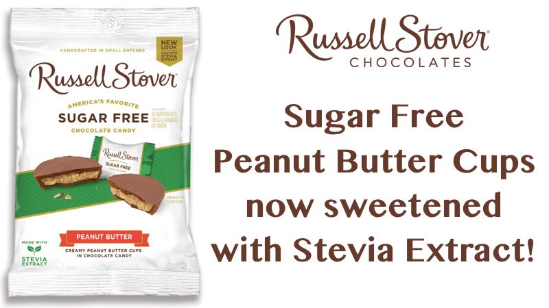 Russell Stover Sugar Free Peanut Butter Cups with Stevia 3 oz Bags