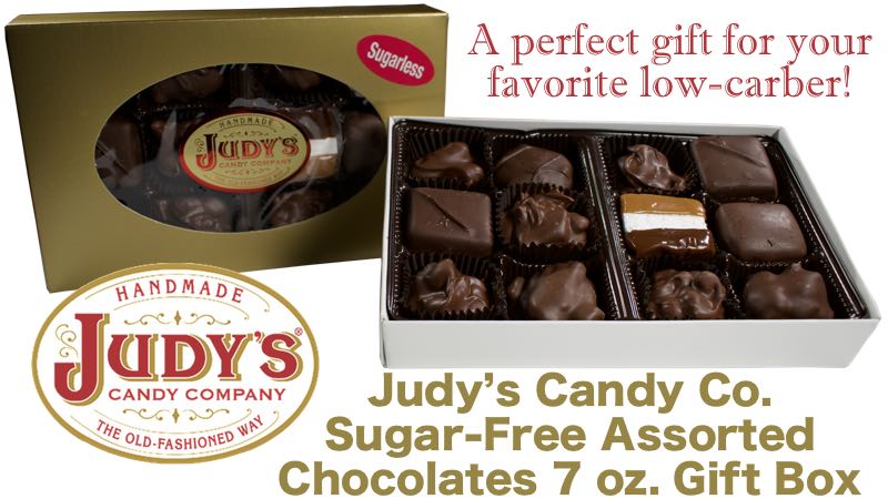 Judy's Candy Co. Sugarless - No Sugar Added - Sugar-Free Assorted Chocolates 7 oz. Gift Box