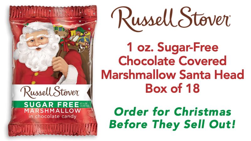 Russell Stover Sugar-Free 1 oz Santa Head