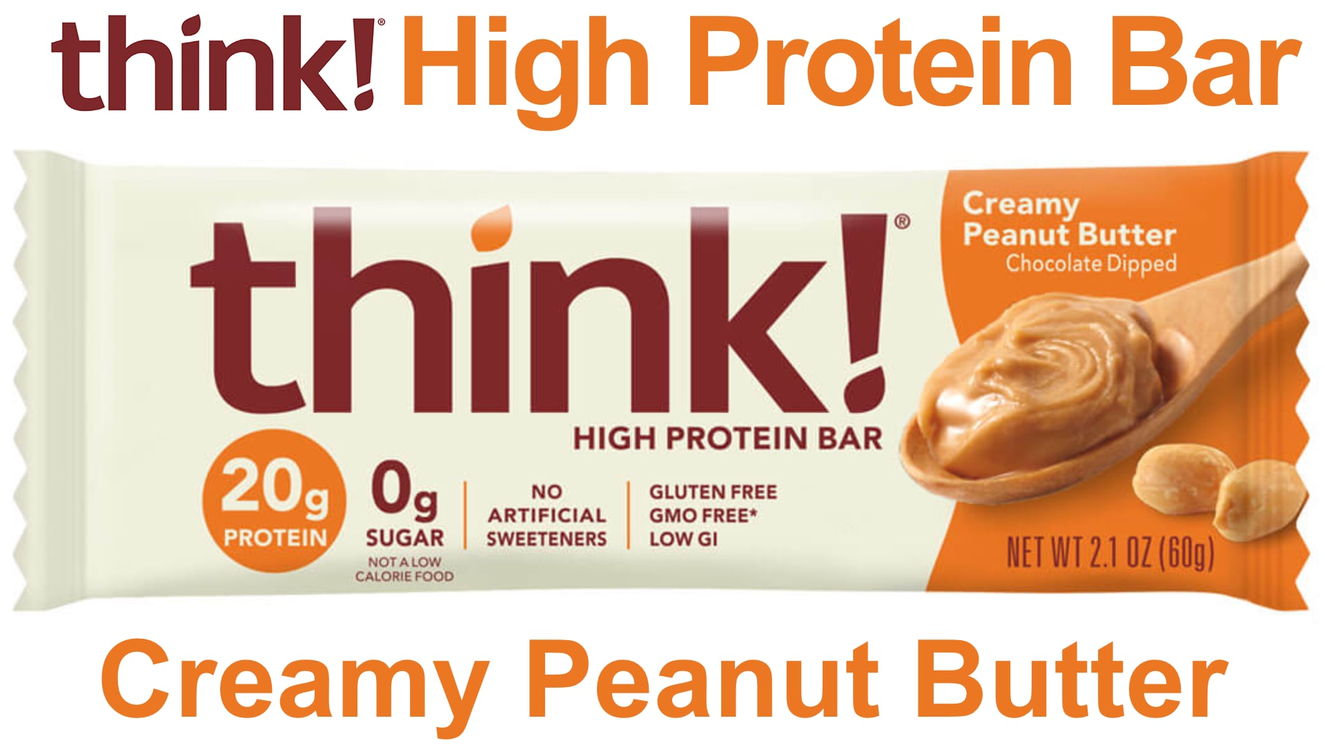 Think High Protein Bar Creamy Peanut Butter