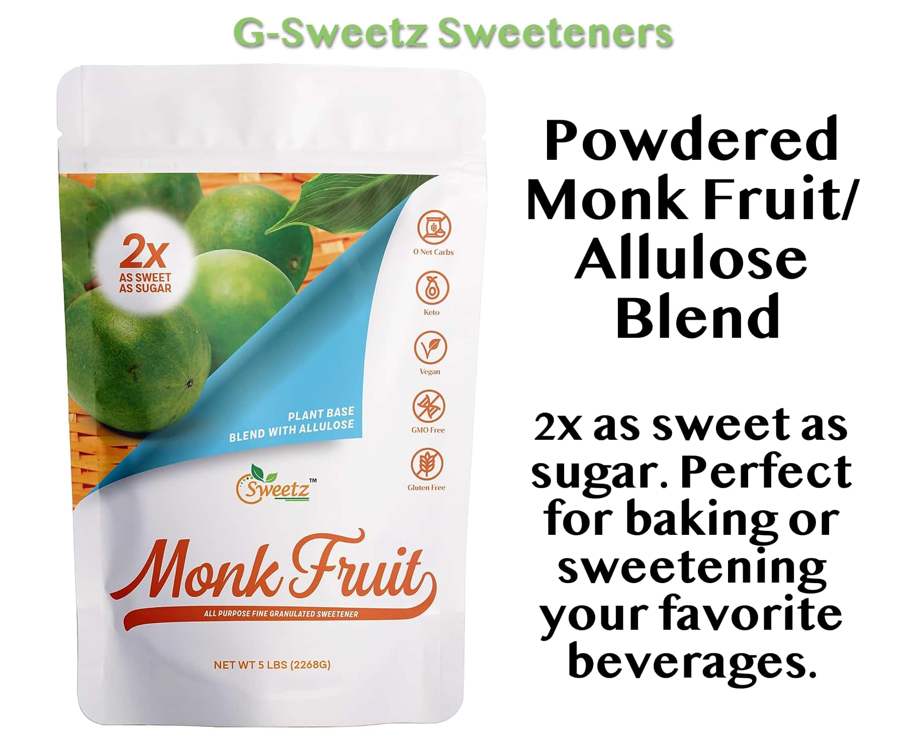 G-Sweetz Monk Fruit 2x Bag